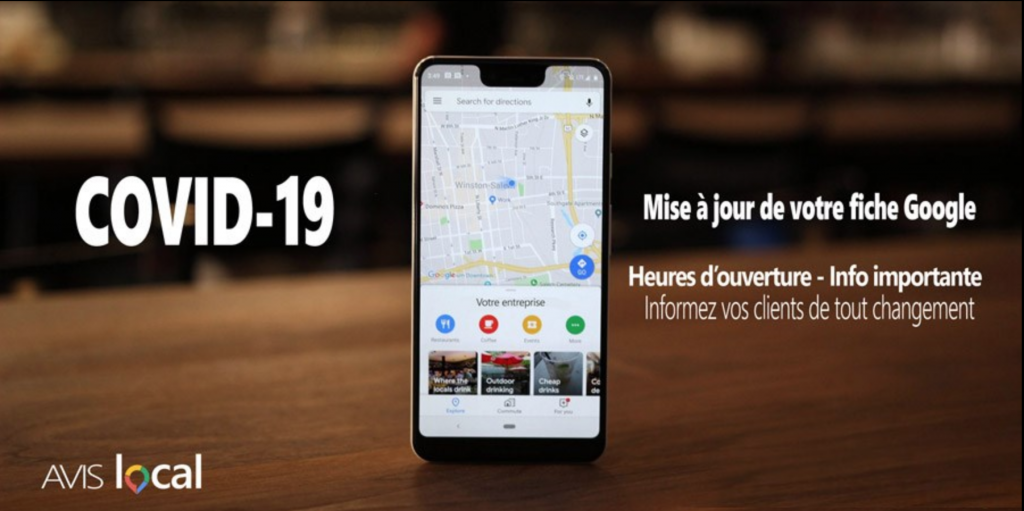 Message important pour le Covid-19 de l’équipe d’Avis local pour votre entreprise! Avis local