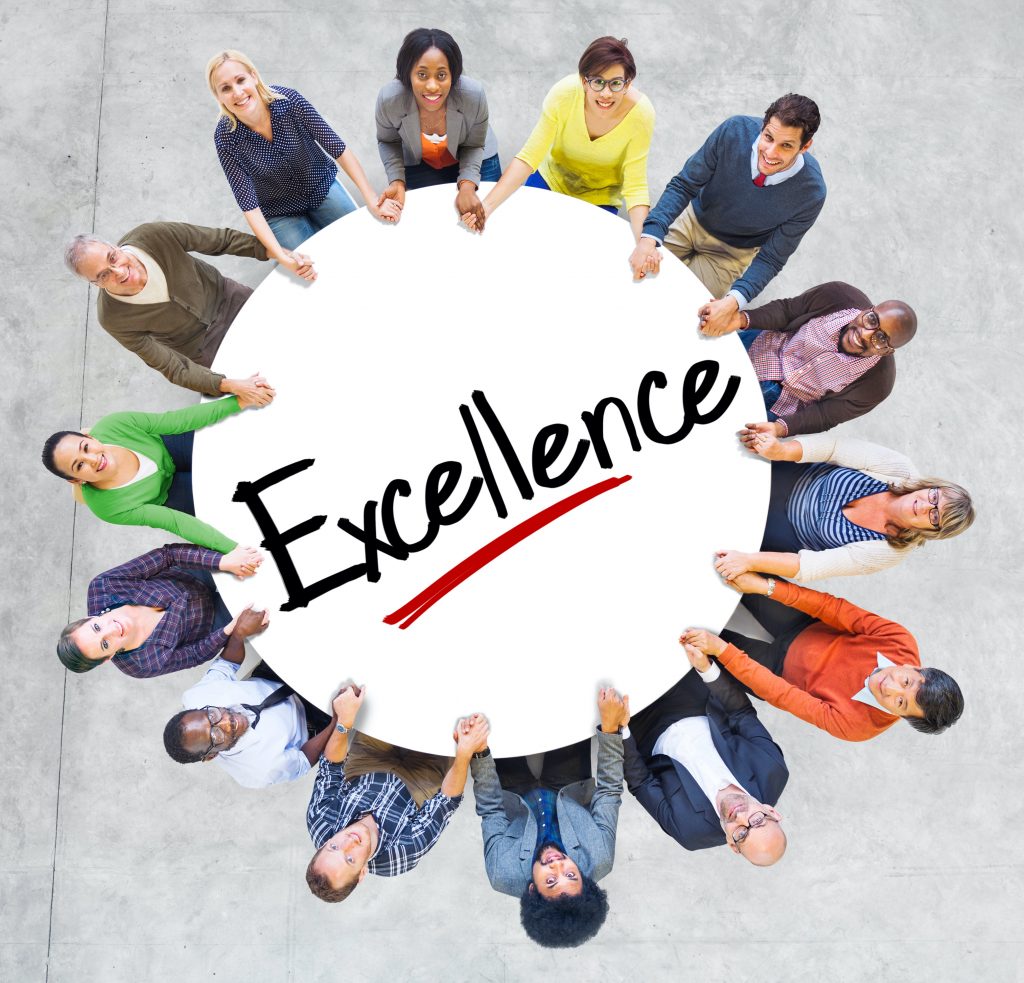 Excellence avec épanouissement au travail comme professionnel