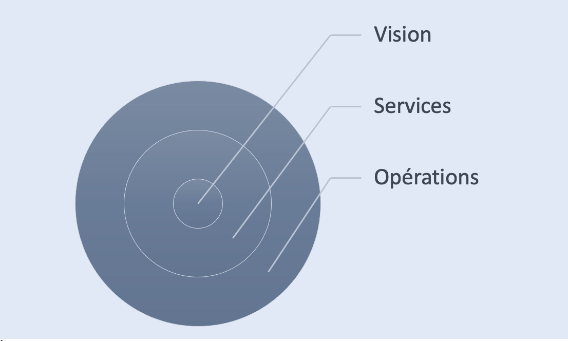 Structure nucléaire organisationnelle vision, services, opérations