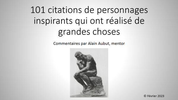 Citations de personnages inspirants