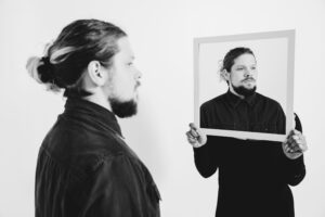 Leader, attitude, énergie, reflet, miroir
