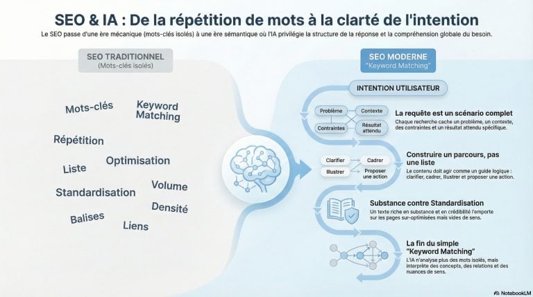 SEO après les mots-clés : comment penser l’intention à l’ère l’IA, (LLM). SEO à l'ère de l'IA, intention de recherche