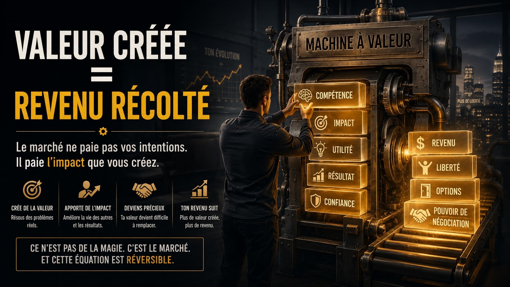 valeur créee, revenu récolté